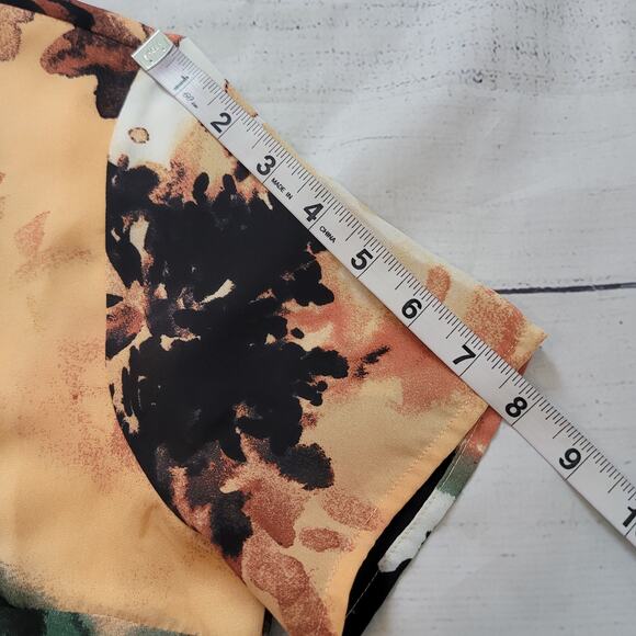 Lulus Size S Watercolor Print Abstract Shift Dress Short Sleeve Modern - Picture 7 of 10